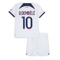 Paris Saint-Germain Ousmane Dembele #10 Udebane Trøje Børn 2023-24 Kortærmet (+ Korte bukser)